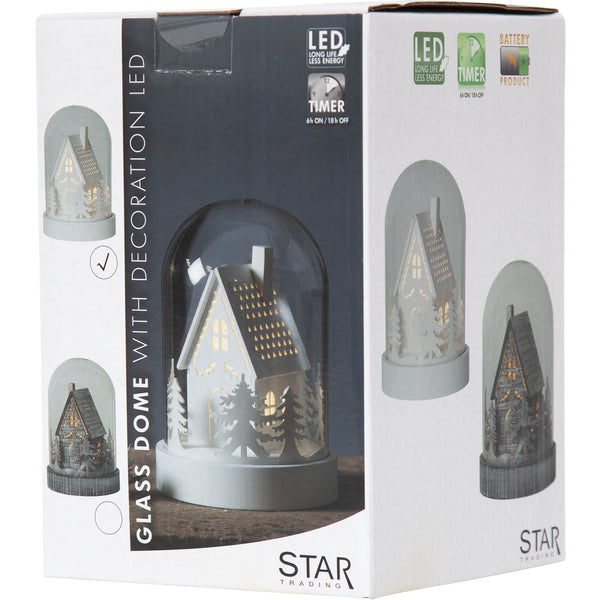 Star Trading Dekolicht – Ø 12,5 × 17,5 cm, 0,18 W, Warmweiss, Weiss, batteriebetrieben, Timer