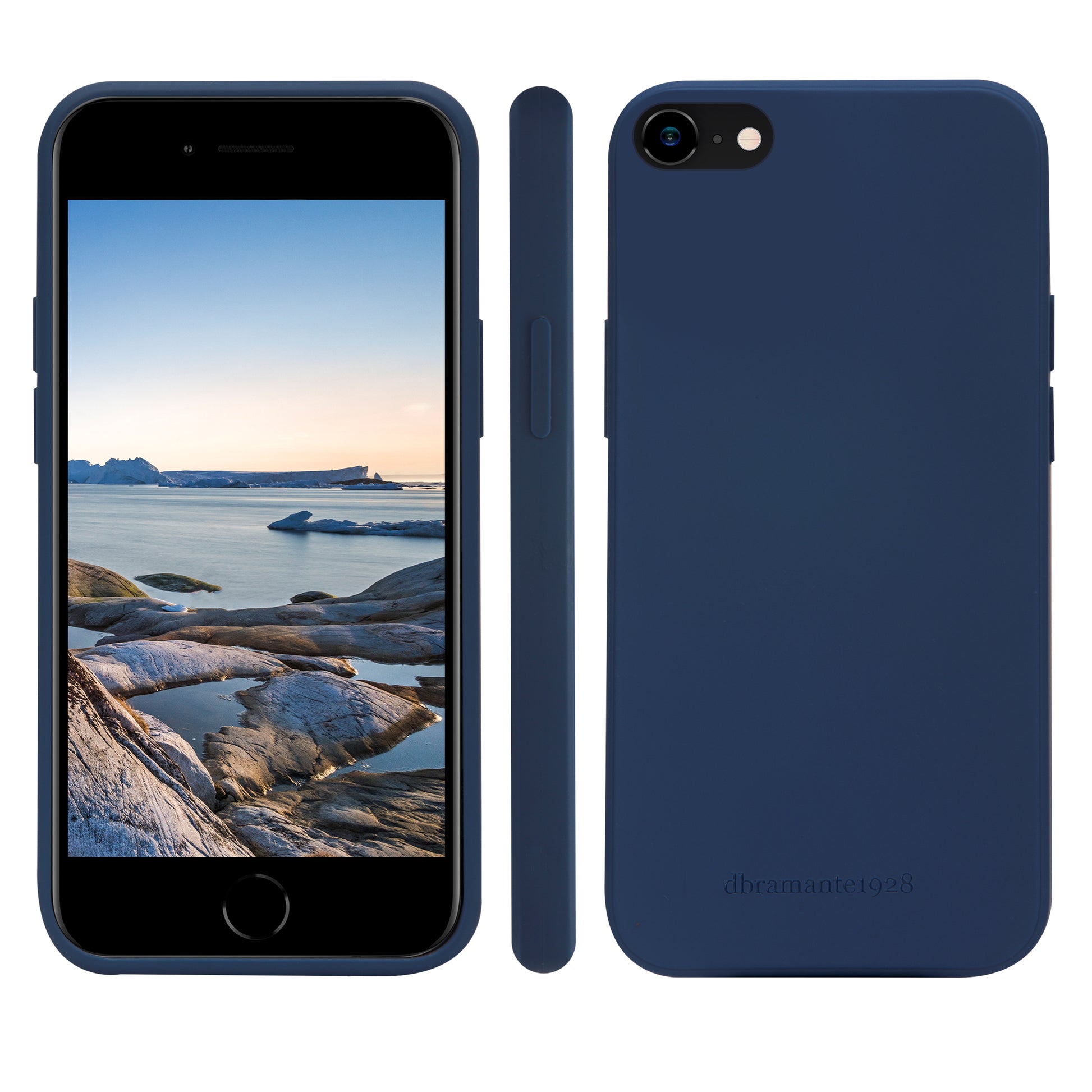 dbramante1928 Greenland Backcover – für Apple iPhone SE/8/7, Recycelbarer Kunststoff, Blau