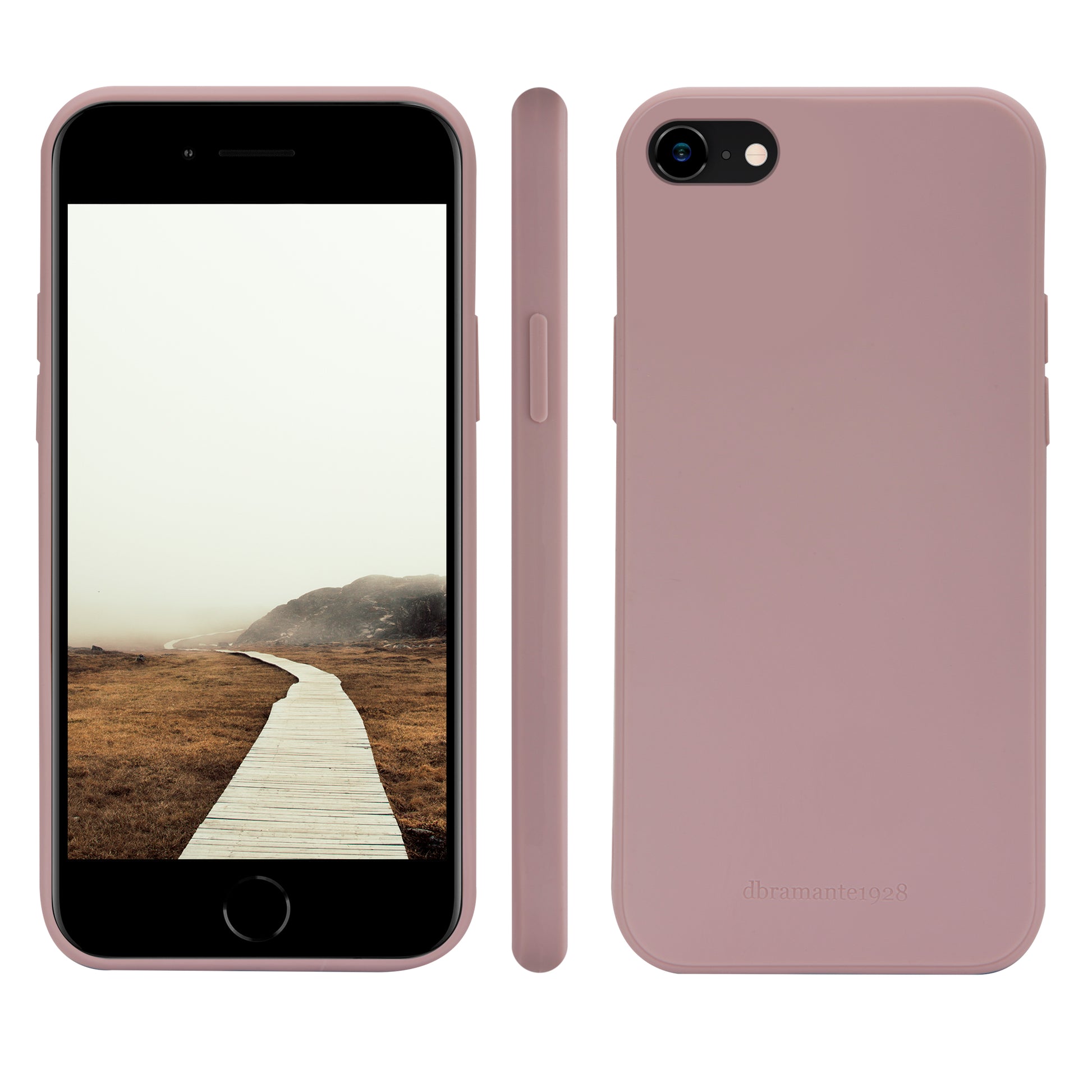 dbramante1928 Greenland Backcover – für Apple iPhone SE/8/7, Recycling-Kunststoff, Pink