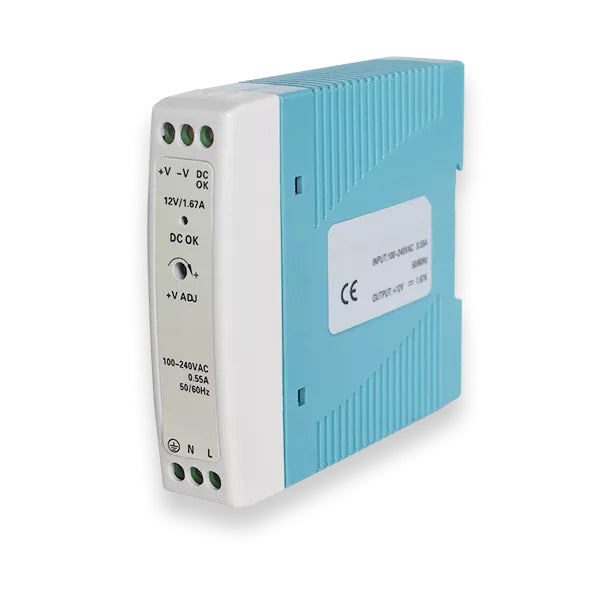 Teltonika PR3PDNP0 Netzteil 20 W – 12 V – DIN-Schiene – Blau, Weiss