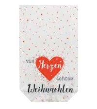 Braun + Company Weihnachts-Geschenktasche – 11,5 × 19 cm, Polypropylen (PP), transparent, 4761-0076, 10 Stück