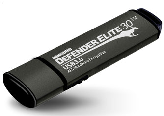 iStorage Kanguru Defender Elite30 USB-Stick 128 GB – USB-A 3.2 Gen 1, 140/40 MB/s, FIPS 140-2 Level 3