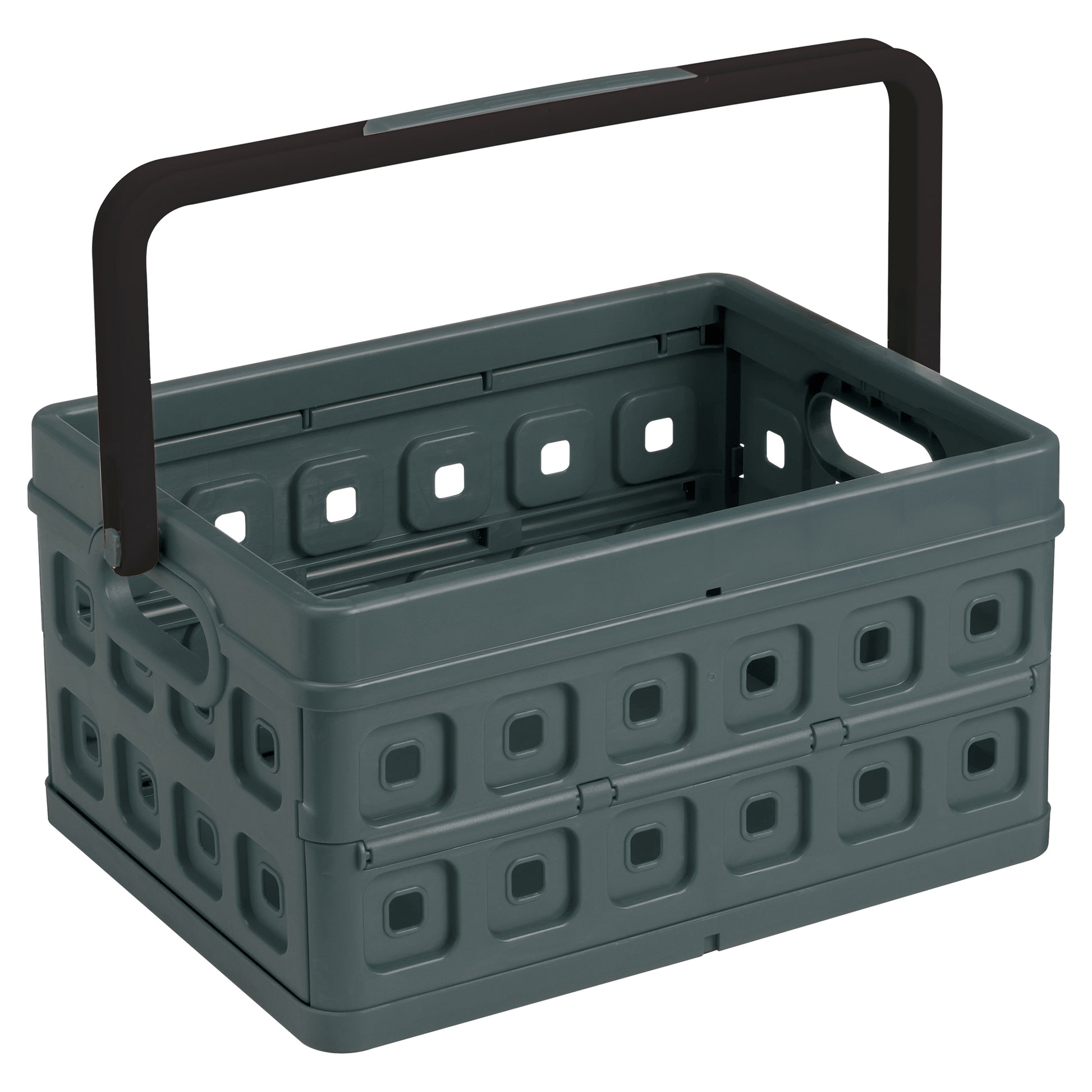 Helit Faltbox – Kunststoff, Schwarz, 44 × 21 × 31,5 cm