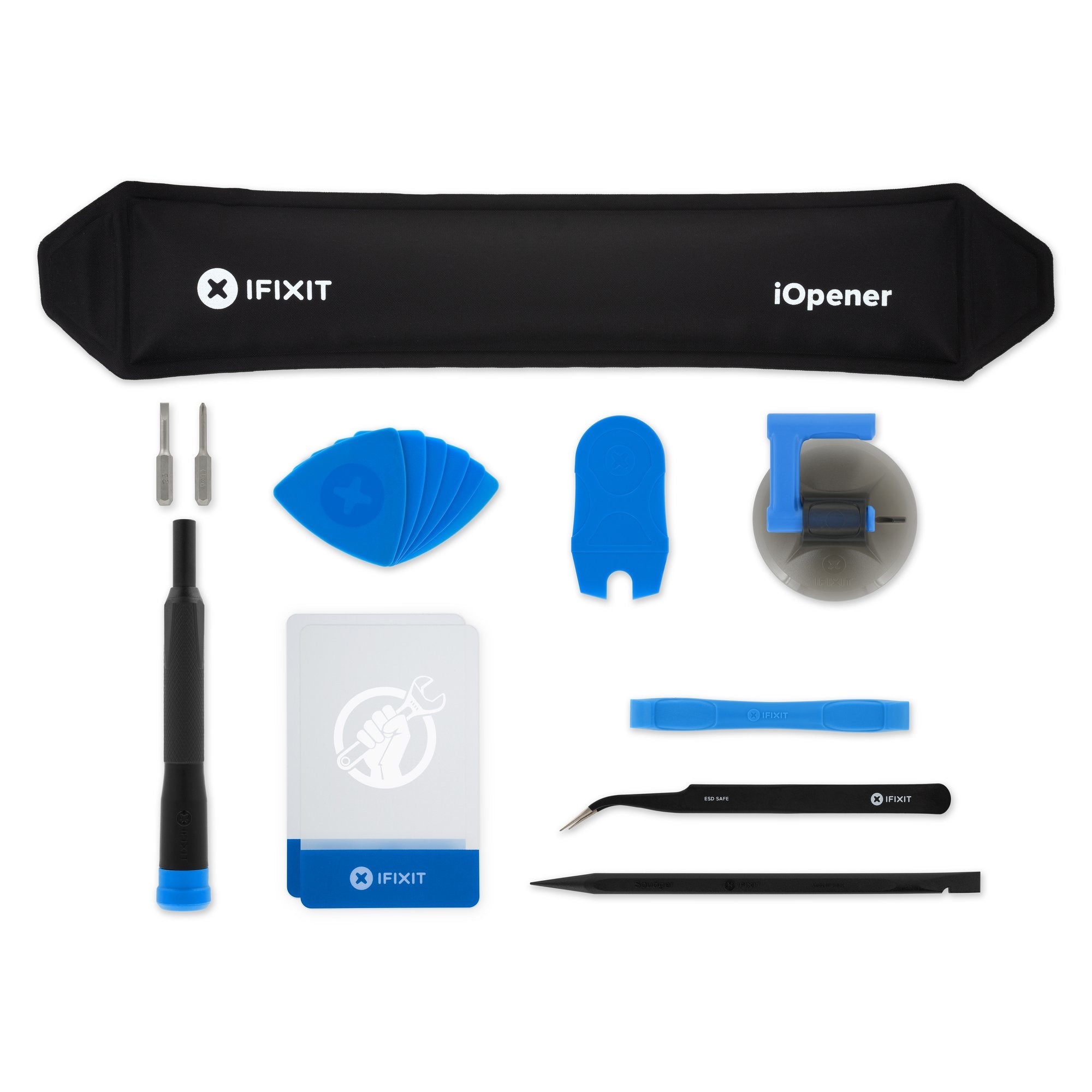 iFixit iOpener Kit Elektronik-Reparaturset – 8-teilig, Bits: Phillips (2) – für Smartphone & Tablet