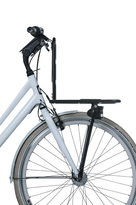 Basil Frontträger L – belastbar bis 10 kg, einfache Montage – 400 × 960 × 280 mm – schwarz, Stahl – 1 Stk.