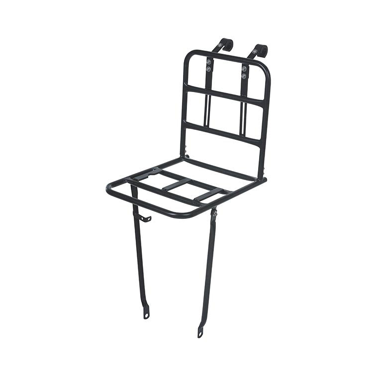 Basil Frontträger L – belastbar bis 10 kg, einfache Montage – 400 × 960 × 280 mm – schwarz, Stahl – 1 Stk.
