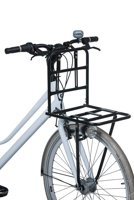 Basil Frontträger L – belastbar bis 10 kg, einfache Montage – 400 × 960 × 280 mm – schwarz, Stahl – 1 Stk.