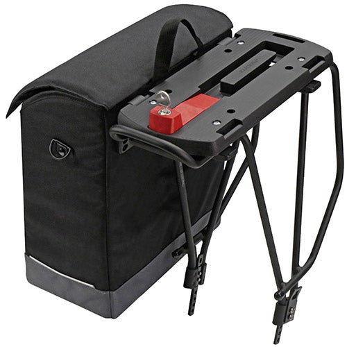 KLICKfix Gepäckträger-Adapter – für Rahmendurchmesser 0–145 mm – Länge 300 mm, Schwarz, Kunststoff, 470 g