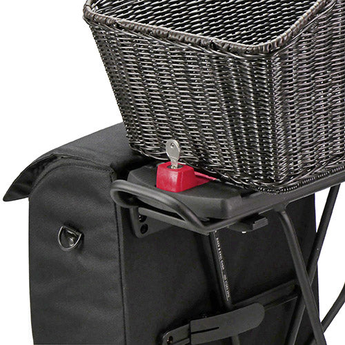 KLICKfix Gepäckträger-Adapter – für Rahmendurchmesser 0–145 mm – Länge 300 mm, Schwarz, Kunststoff, 470 g