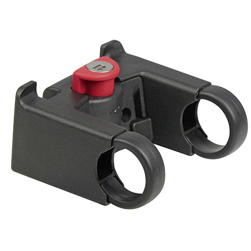 KLICKfix Adapter für Lenkerhalterung – mit Schloss – für Lenker Ø 26 mm – Schwarz – Fiberglas, Polyamid