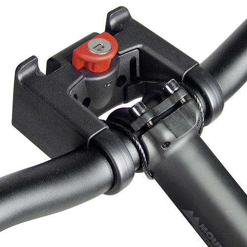 KLICKfix Adapter für Lenkerhalterung – mit Schloss – für Lenker Ø 26 mm – Schwarz – Fiberglas, Polyamid