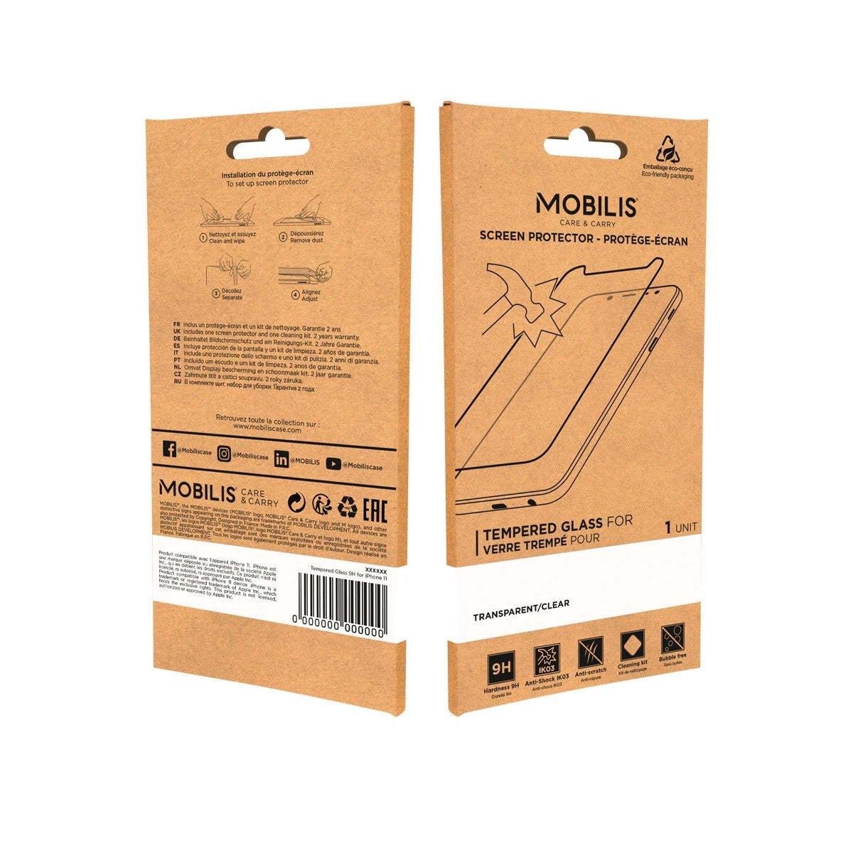 Mobilis Displayschutz – für Samsung Galaxy XCover Pro – Transparent – Panzerglas, 9H