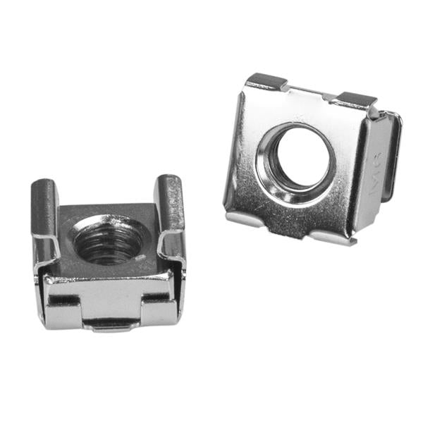 StarTech.com Schrauben + Käfigmuttern M6 – Kuppelkopf, 12 mm, Metall, Silber, 100 Stk.