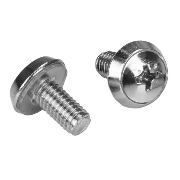 StarTech.com Schrauben + Käfigmuttern M6 – Kuppelkopf, 12 mm, Metall, Silber, 100 Stk.