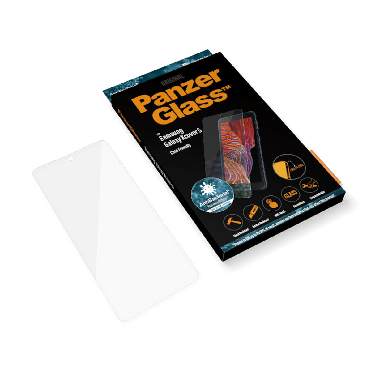 PanzerGlass Displayschutz (Panzerglas), Case Friendly – für Galaxy Xcover 5