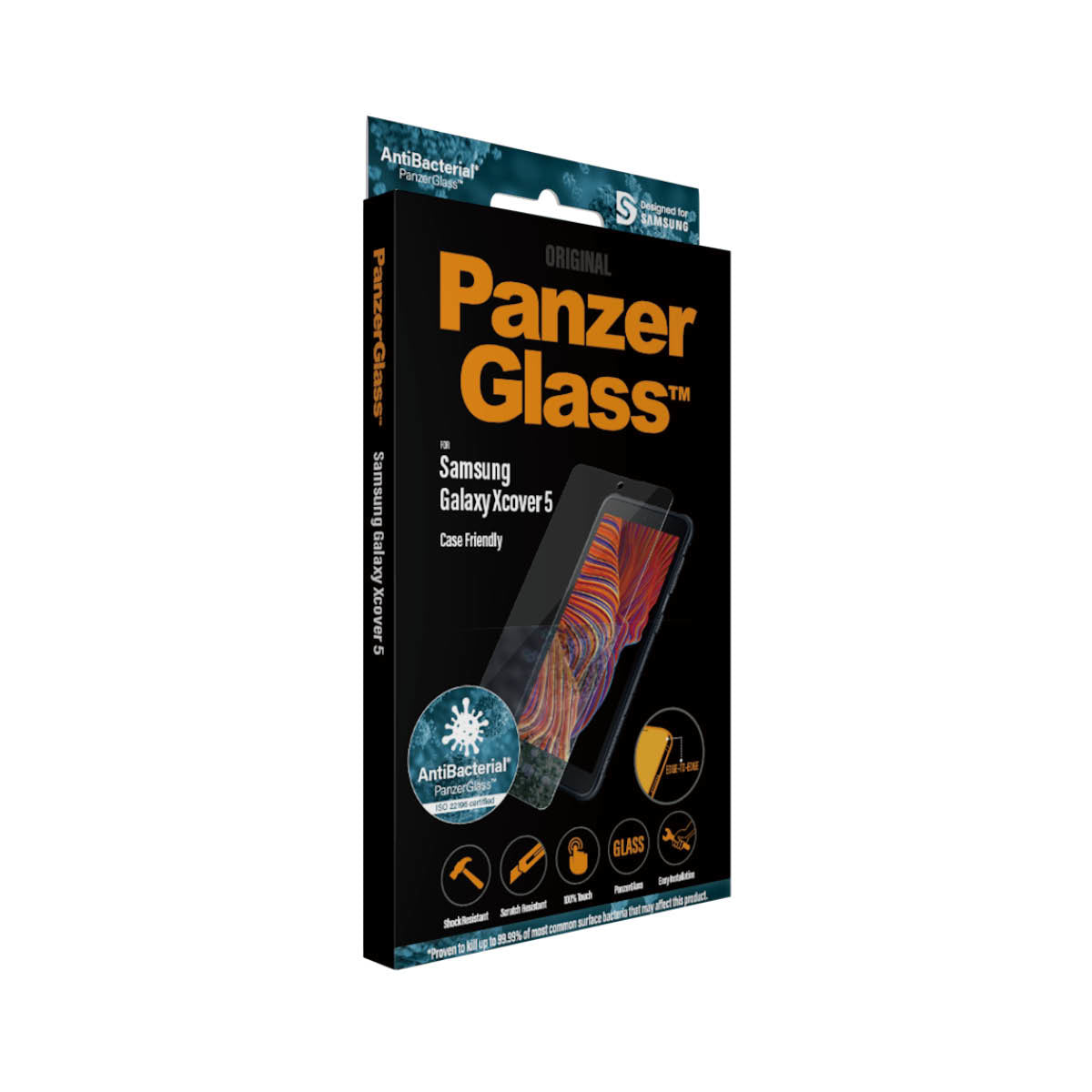 PanzerGlass Displayschutz (Panzerglas), Case Friendly – für Galaxy Xcover 5