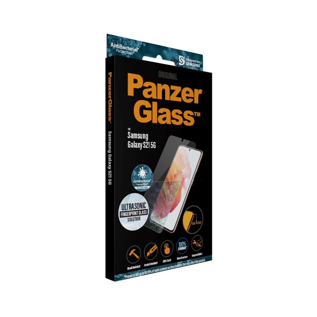 PanzerGlass Displayschutz (Panzerglas), Case Friendly – für Galaxy S21 5G