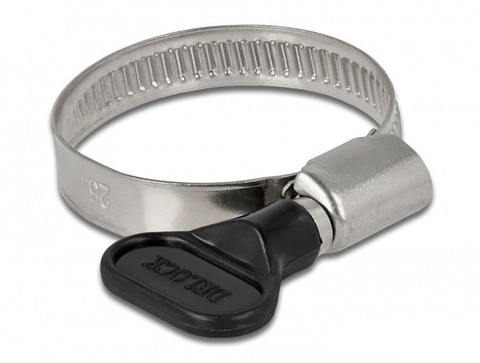 DeLOCK Schlauchschellen – Ø 25–40 mm, 9 mm, Kunststoff/Edelstahl, Schwarz, 10 Stk.