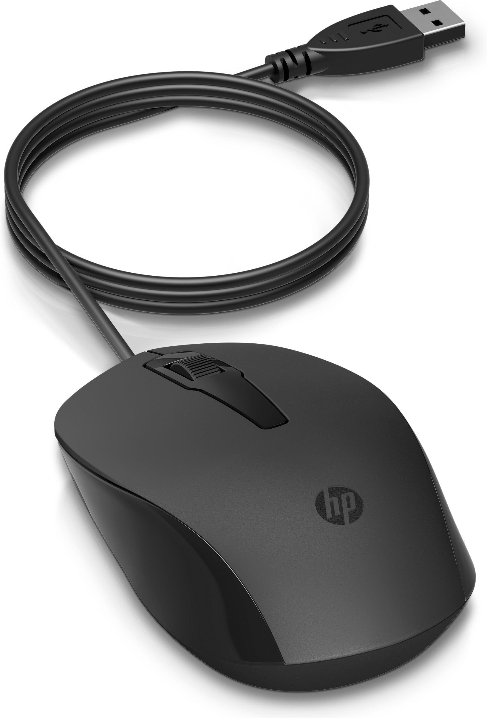 HP 150 – Maus – Kabelgebunden (USB‑A), beidhändig, Schwarz
