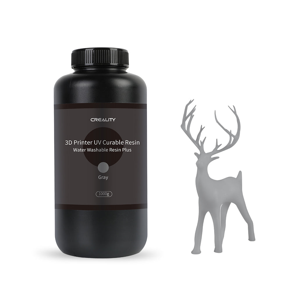 Creality 3D Wasserwaschbares Druckerharz, Grau, Matt, 1 kg – für LCD-3D-Drucker