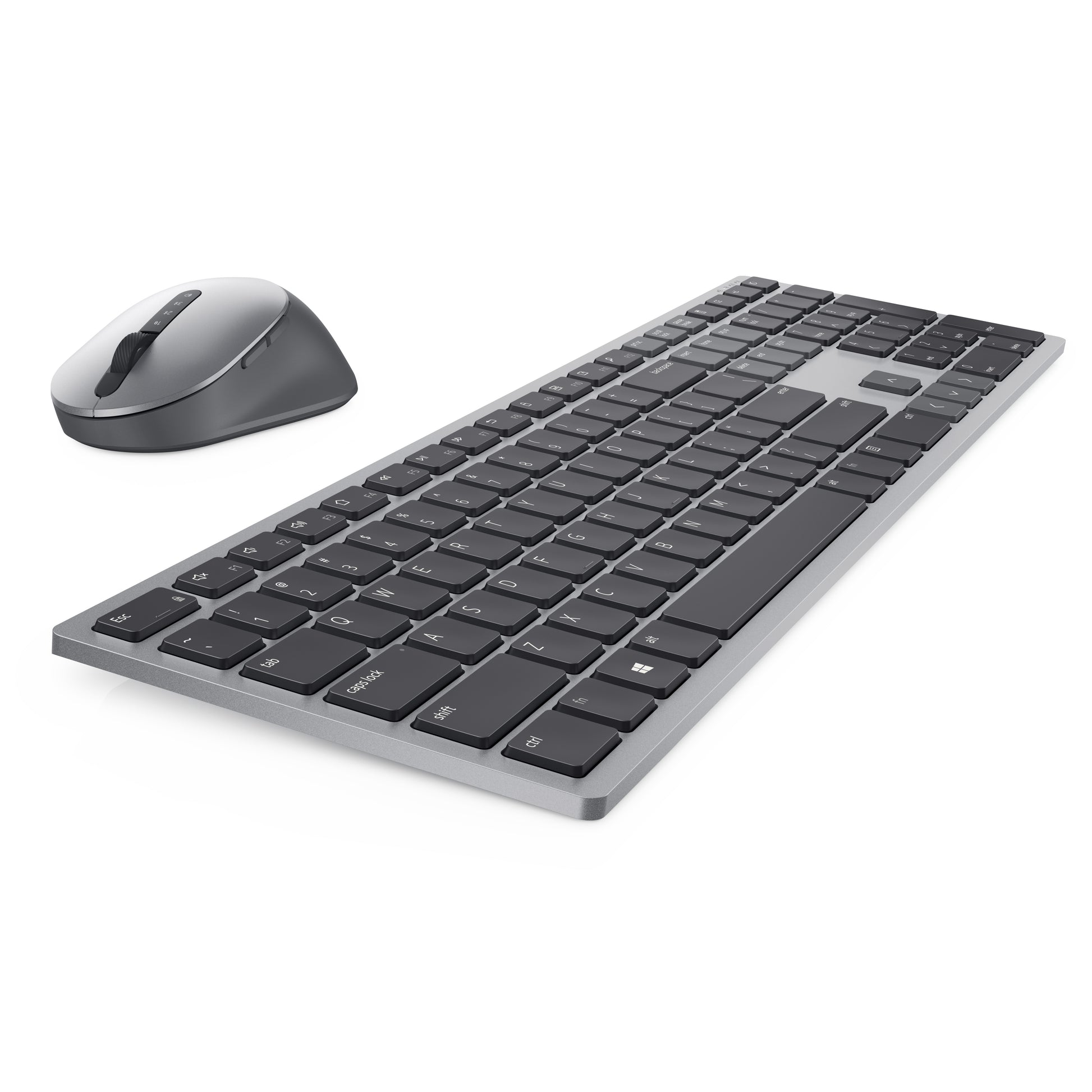 DELL Pro Plus KM7321W – Tastatur-Maus-Set – Bluetooth & 2,4 GHz (Empfänger) – QWERTY (US-INT) – Grau