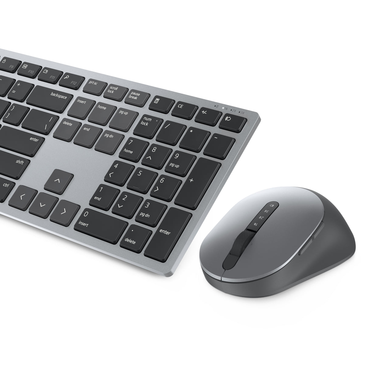 DELL Pro Plus KM7321W – Tastatur-Maus-Set – Bluetooth & 2,4 GHz (Empfänger) – QWERTY (US-INT) – Grau