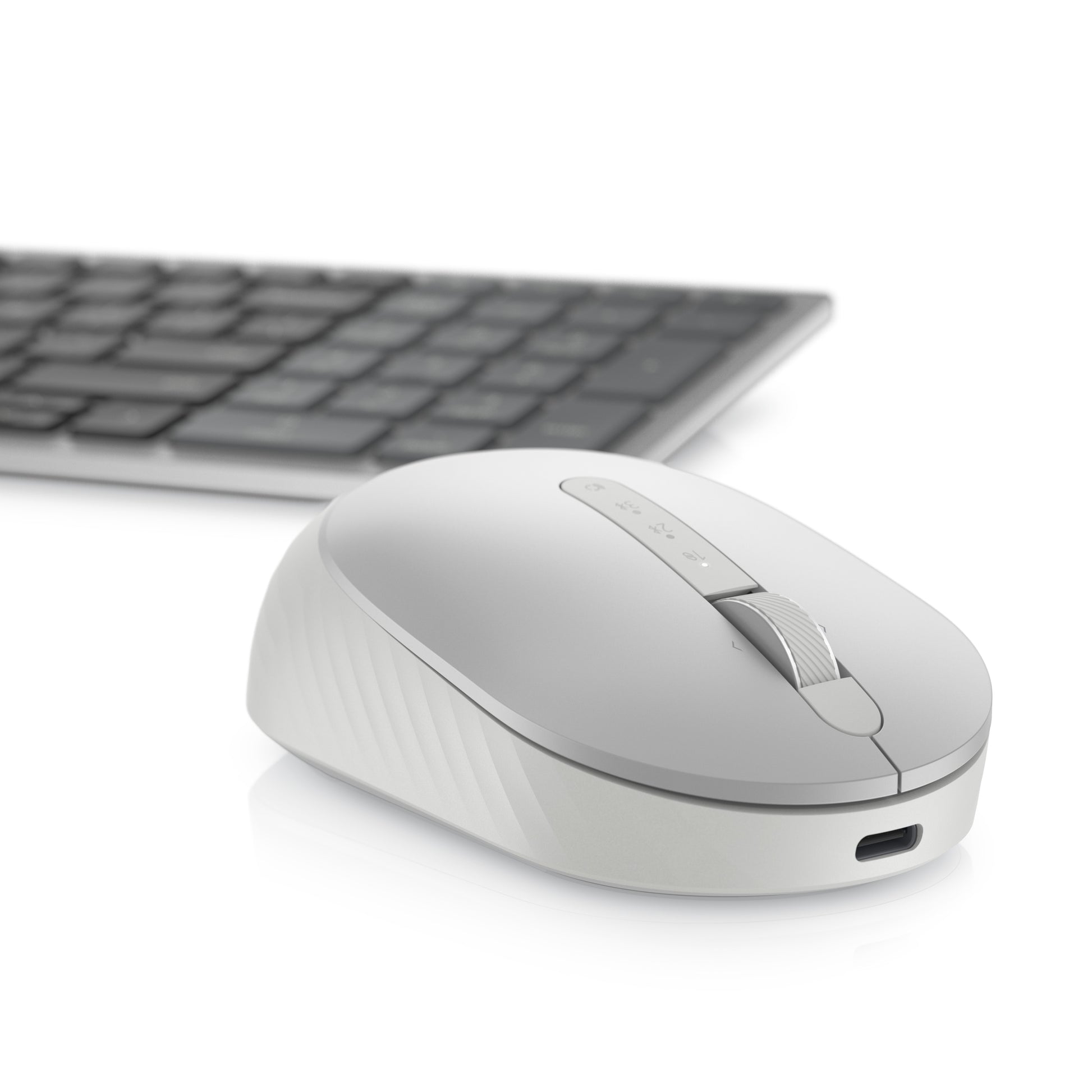 Dell MS7421W – Maus – Kabellos (Bluetooth/2,4 GHz), 1600 DPI, beidhändig, Platin, Silber