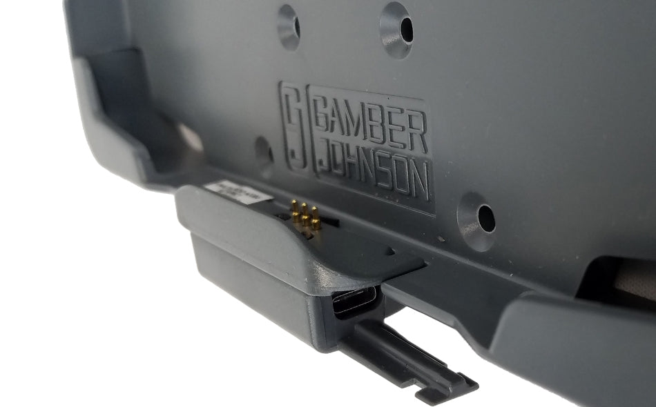 Gamber-Johnson Fahrzeug-Dock für Samsung Galaxy Tab Active2/Active3 – mit Zigarettenanzünder 12–24V
