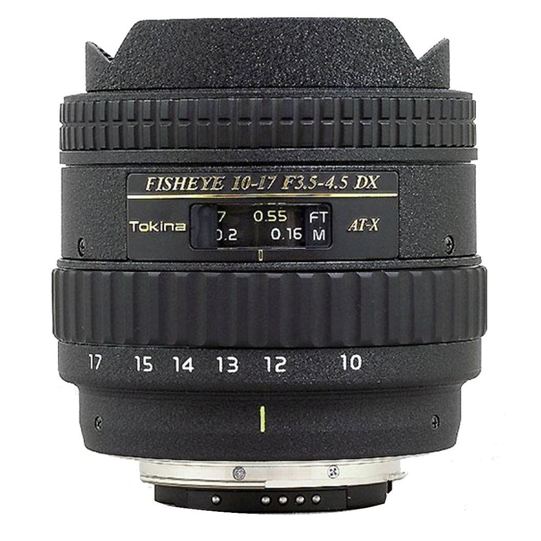 Tokina ATX 10–17mm f/3,5–4,5 DX AF Fisheye-Objektiv – Nikon F – APS-C, Naheinstellgrenze 0,14 m, 350 g