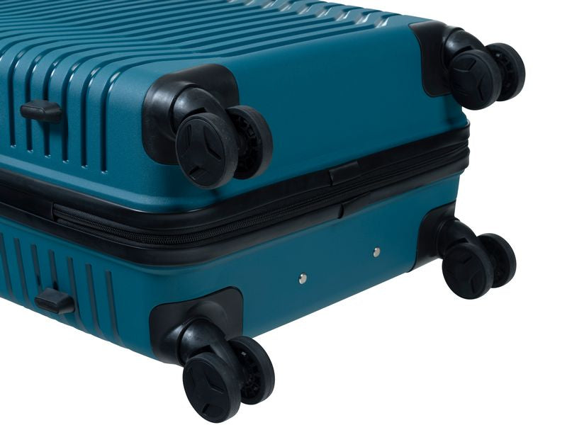 KOOR Trolley – 95 l, Hartschale, 4 Rollen, mit TSA, Petrol, 46 × 76 × 30 cm