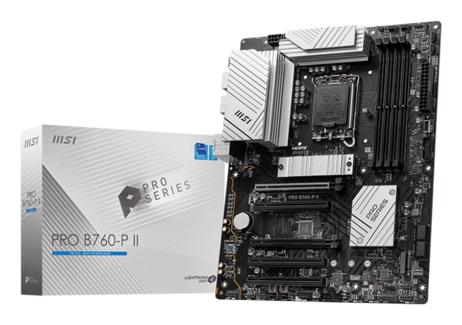 MSI PRO B760-P II – Mainboard – LGA 1700, Intel B760, ATX, DDR5