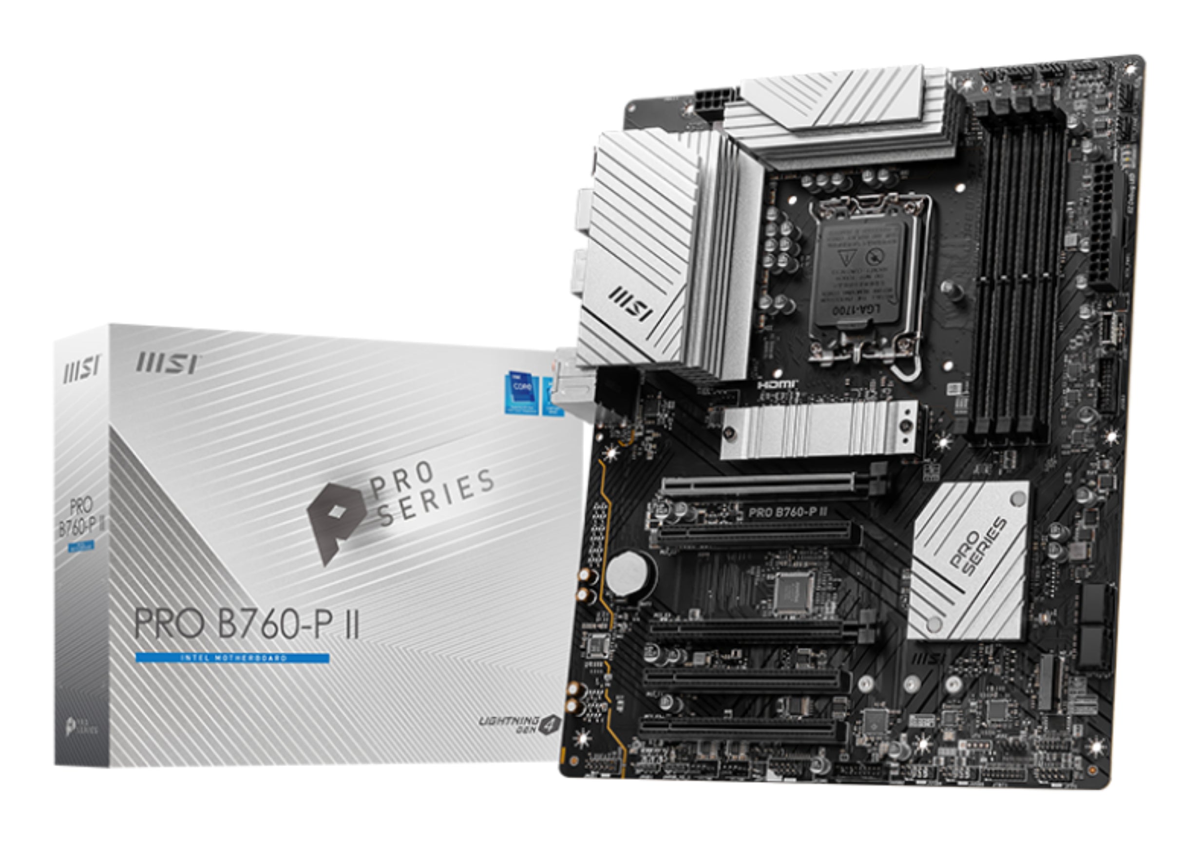 MSI PRO B760-P II – Mainboard – LGA 1700, Intel B760, ATX, DDR5