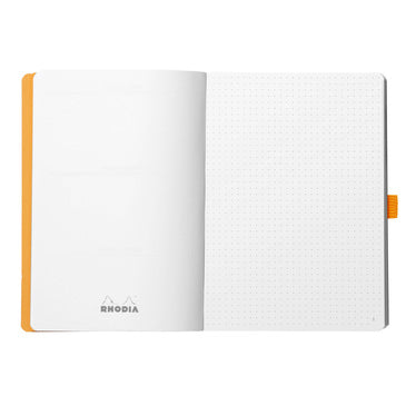 Rhodia GoalBook Notizbuch – A5 – punktiert – 90 g/m² – Softcover, Gummiband, Einstecktasche, rot, PEFC