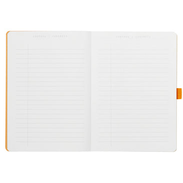 Rhodia Goalbook Notizbuch – A5 – punktiert – 240 Seiten – 90 g/m² – Softcover, Gummiband, Tasche, orange, PEFC