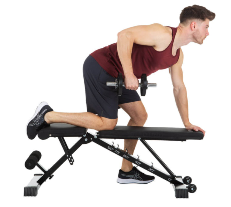 HAMMER Verstellbare Krafttrainingsbank Force 2.0, 200 kg, 123 × 52 × 120 cm – Schwarz, Eisen