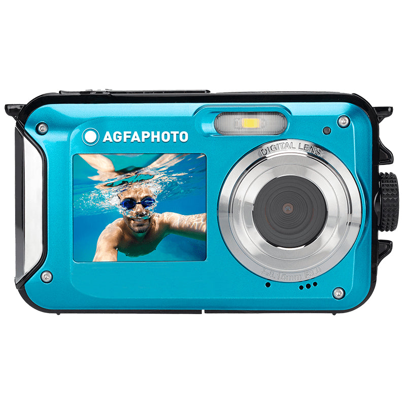 AgfaPhoto Realishot WP8000 – Outdoor-Kompaktkamera, 24 MP, 1080p, 16× optischer Zoom, Blau