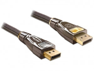 DeLOCK DisplayPort Kabel DP 1.2 4K 60 Hz – 3 m – Anthrazit