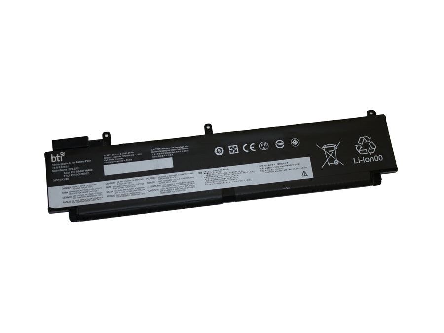 BTI Notebook-Akku – für Lenovo ThinkPad T460s/T470s – 24 Wh, 11,25 V (3 Zellen) – Schwarz