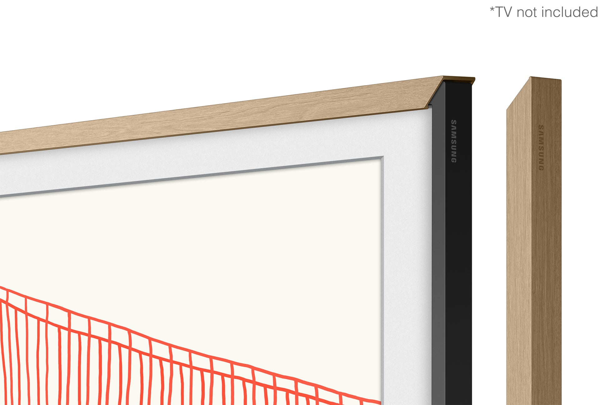 Samsung VG-SCFA65TKBXC Rahmen – Kunststoff – für The Frame 6.1 (LS03B) und LS03A – Hellbraun