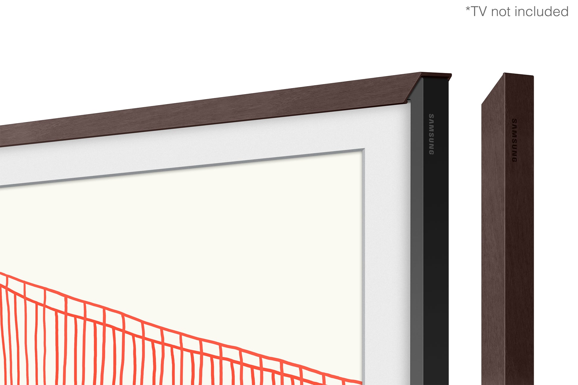 Samsung VG-SCFA43BWBXC Rahmen – für The Frame LS03A (2021) 43", The Frame LS03B (2022–23) 43" – Braun