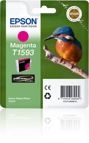 Epson T1593 Magenta Tintenpatrone (Original) – 1'200 Seiten – für Epson Stylus Photo R2000