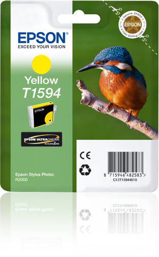 Epson T1594 Gelbe Tintenpatrone (Original) – 1'200 Seiten – für Epson Stylus Photo R2000 – C13T15944010
