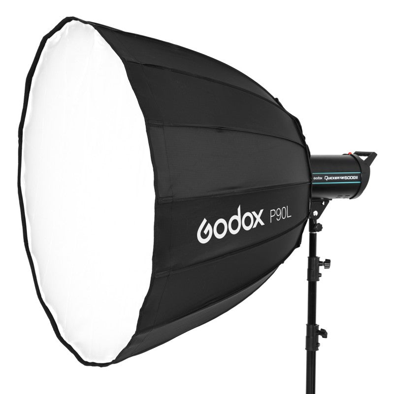 Godox P90L Parabol-Softbox 90 cm – Nylon/Polyester, Schwarz – inkl. Tragetasche
