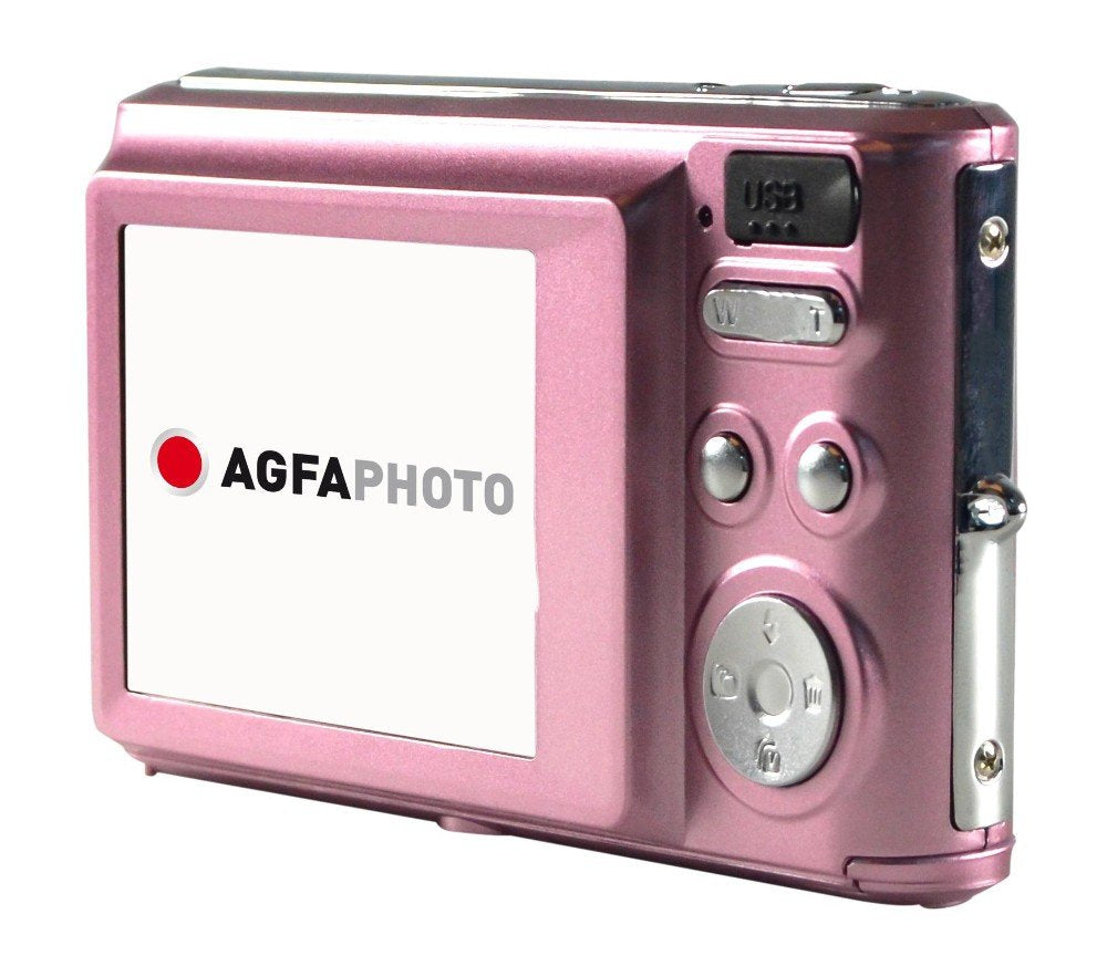 AgfaPhoto Compact Cam DC5200 – Kompaktkamera, 21 MP, 720p, 8× optischer Zoom, Pink