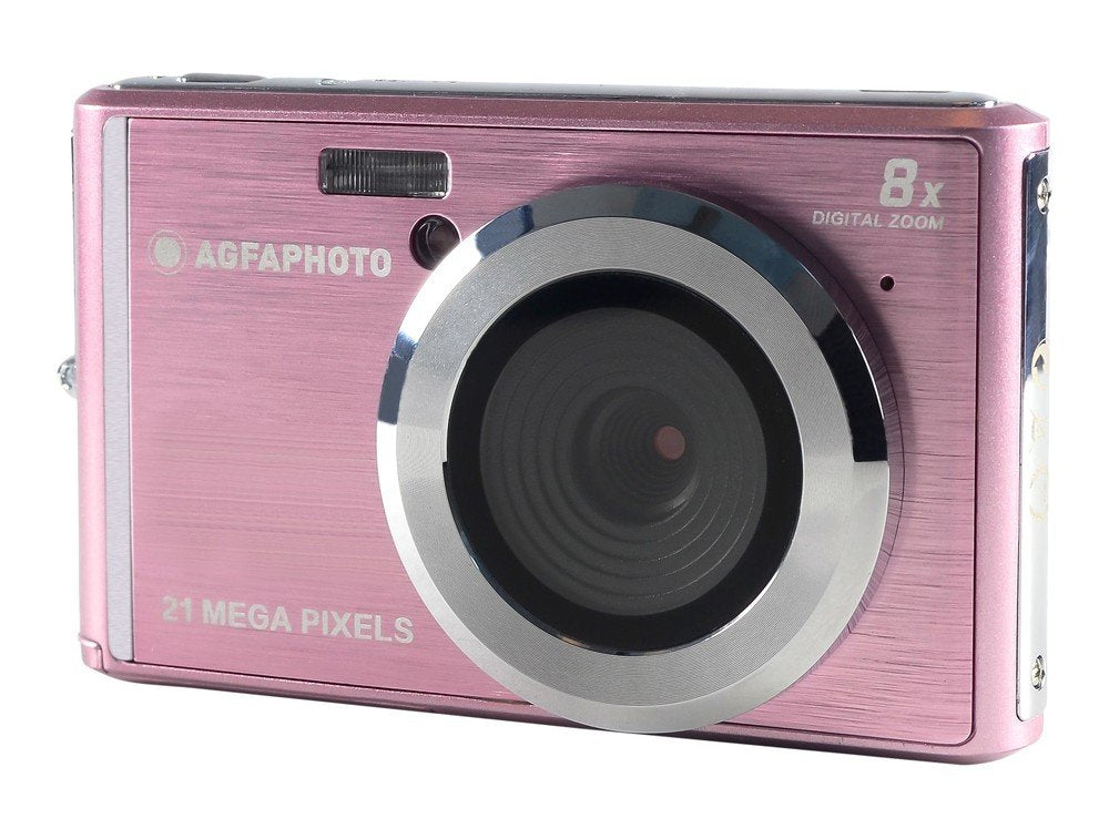 AgfaPhoto Compact Cam DC5200 – Kompaktkamera, 21 MP, 720p, 8× optischer Zoom, Pink