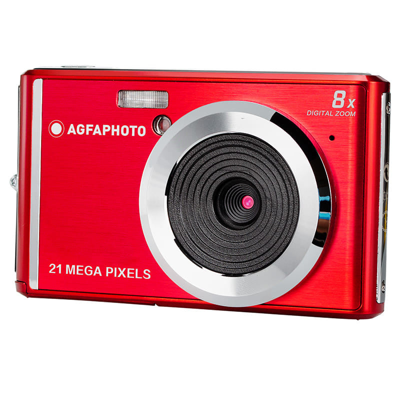 AgfaPhoto DC5200 – Kompaktkamera, 21 MP, 720p, rot
