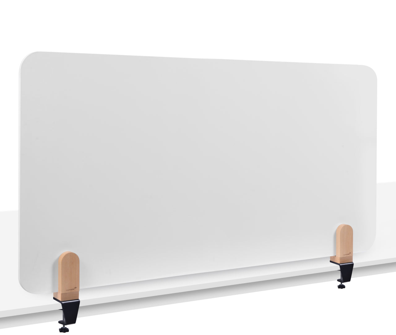 Legamaster Tischtrennwand ELEMENTS – 1'200 × 600 mm, Stahl, Weiss, mit Klemmen, für Tischplatten bis 48 mm