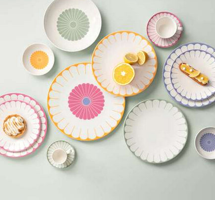 Villeroy & Boch Fleur Cassis Speiseteller – Porzellan, Pink, 6 Stück