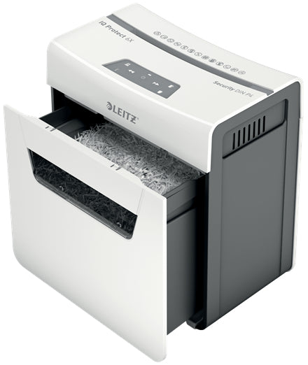 Leitz IQ Protect 80900000 – Aktenvernichter, DIN P-4, Partikelschnitt, 6 Blatt, 10 l
