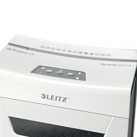 Leitz IQ Protect 80900000 – Aktenvernichter, DIN P-4, Partikelschnitt, 6 Blatt, 10 l